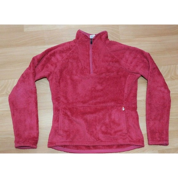 The North Face Womens Jacket Mossbud Fleece‎ 1/4 Zip Pink Size Medium ABXM VTG - Picture 1 of 8